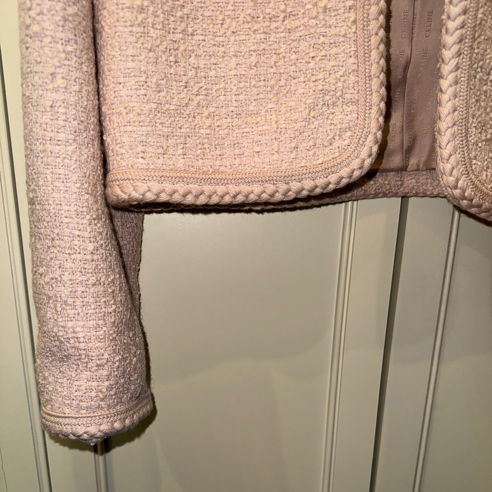 Celine Soft Pink Tweed Jacket - Picture 7 of 9